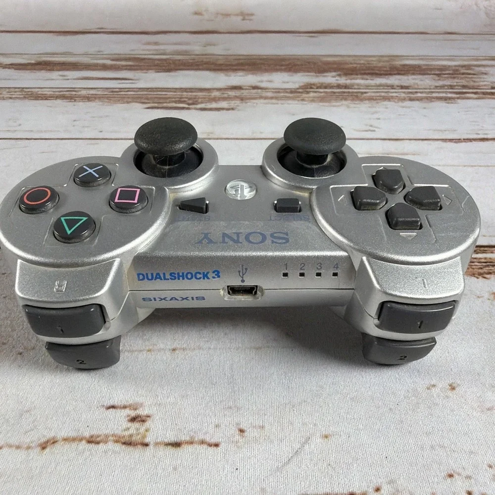 Sony PS3 DualShock 3 Wireless Controller Silver OEM Used No Cable